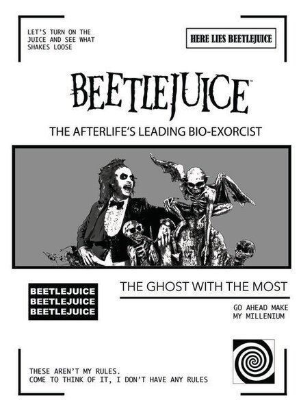 Konsttryck Beetlejuice - The Ghost, (26.7 x 40 cm)