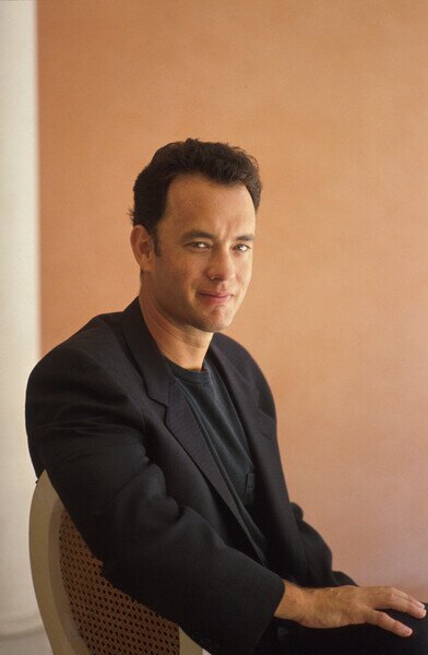 Fotografi American comedian Tom Hanks in 1994