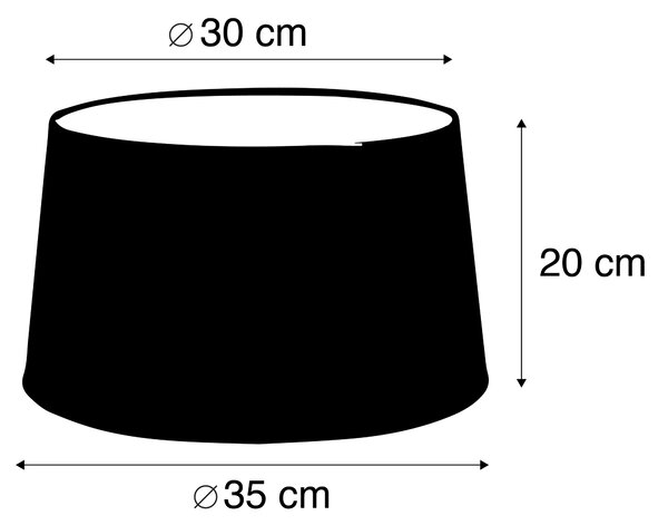 Linne lampskärm grå 35/30/18