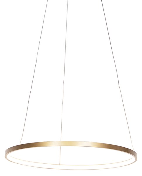 Modern ringhängande lampa guld 60 cm inkl LED - Anella