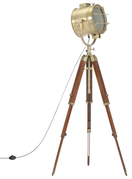 Golvlampa massivt mangoträ 165 cm