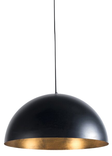 Smart industriell hängande lampa svart med guld 50 cm inkl. Wifi G125 - Magna Eco