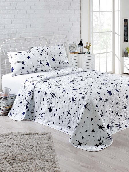 ENLORA HOME Överkast Dubbelt 200x220 Quilt+2 Örngott Vit -