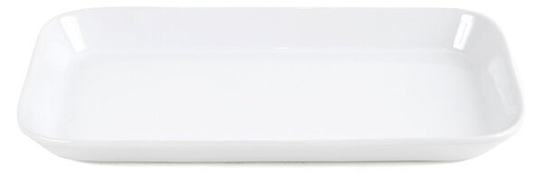 Serveringsfat, rektangulär, 23X12 cm, fältspatporslin, vit