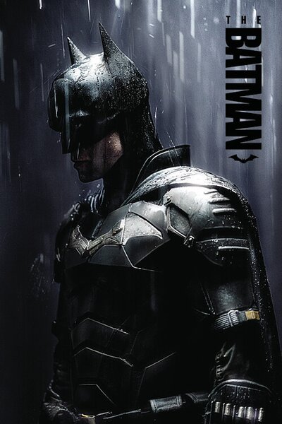 Poster, Affisch The Batman 2022 - Grey Rain, (61 x 91.5 cm)