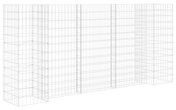 Planteringsgabion H-formad stål 260x40x120 cm