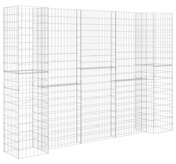 Planteringsgabion H-formad stål 260x40x180 cm