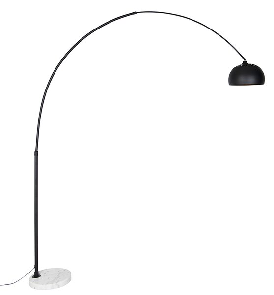 Modern ljusbågslampa svart med vit justerbar - XXL