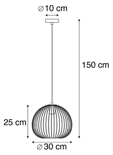 Design hängande lampa guld - Wire Dough