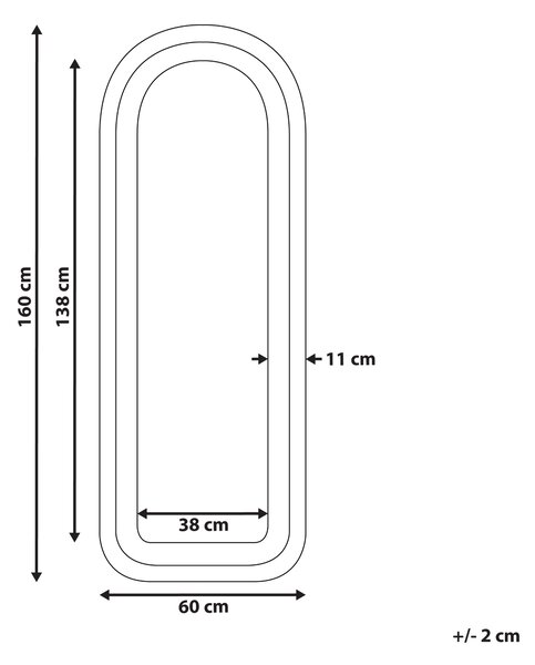 Väggspegel Rosa MDF-ram Glas Sammet 60 x 160 cm Oregelbunden Form Dekorativ Väggmonterad Spegel Accent Modern Stil Vardagsrum Sovrum Beliani