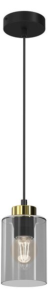 Ljuskrona med upphängningsrem CHIC 1xE27/60W/230V svart/grå