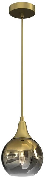 Ljuskrona med upphängningsrem MONTE 1xE27/60W/230V d. 15 cm guld