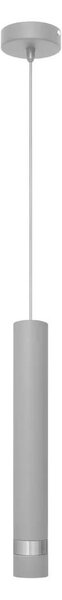 LED ljuskrona med upphängningsrem TUBA 1xGU10/6,5W/230V grå/matt krom