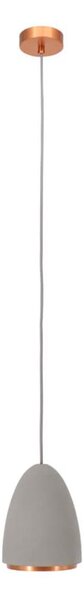 Klausen 111041 - Ljuskrona med upphängningsrem CONCRETE 1xGU10/5W/230V grå/koppar