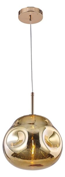Klausen 111002 - Ljuskrona med upphängningsrem VITRO 1xE27/7W/230V diameter 25 cm gyllene