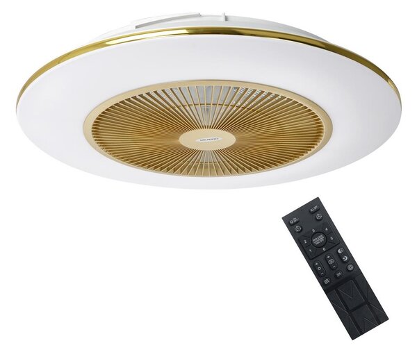 Brilagi - LED Dimbar lampa med fläkt AURA LED/38W/230V guld + RC