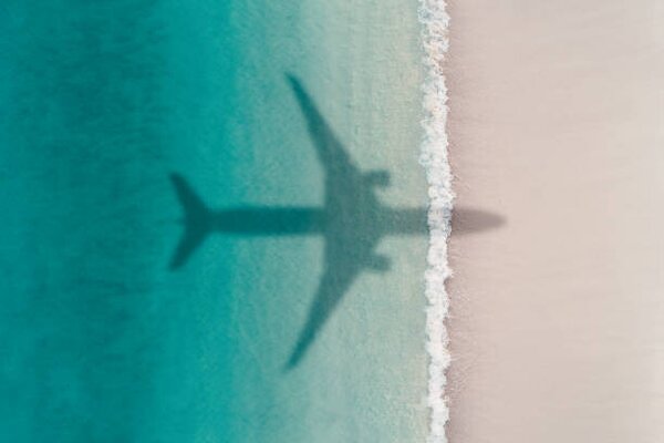 Konstfotografering Aerial shot showing an aircraft shadow, Abstract Aerial Art, (40 x 26.7 cm)