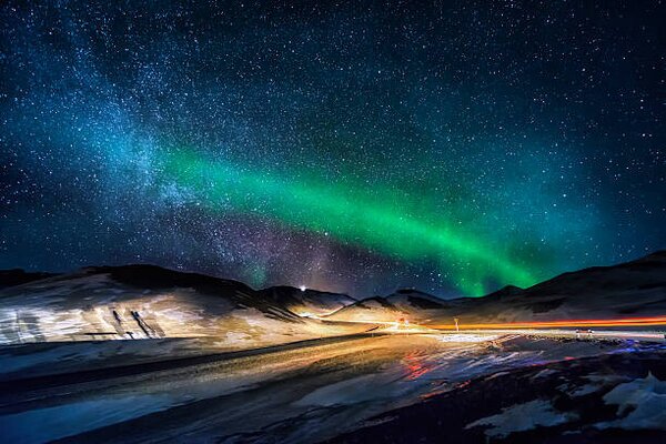 Konstfotografering Aurora Borealis, Iceland, Arctic-Images, (40 x 26.7 cm)