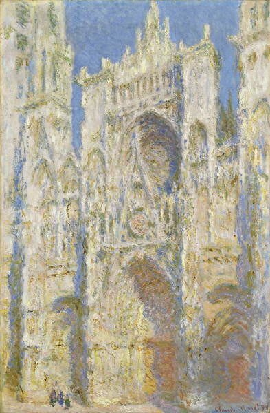 Claude Monet - Konsttryck Rouen Cathedral, West Facade, Sunlight, 1894, (26.7 x 40 cm)
