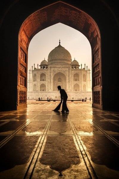 Taj Mahal Cleaner Poster, Storlek 30x40 cm