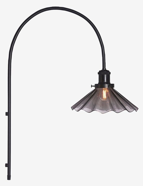 PR Home - Vägglampa August veckad 25 cm - Svart - Vägglampor - Från Homeroom