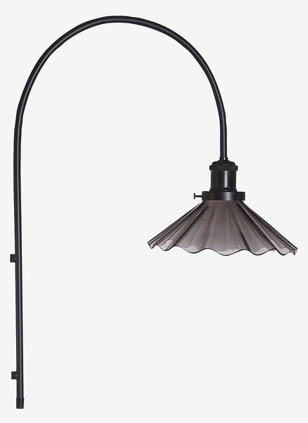 PR Home - Vägglampa August veckad 25 cm - Svart - Vägglampor - Från Homeroom