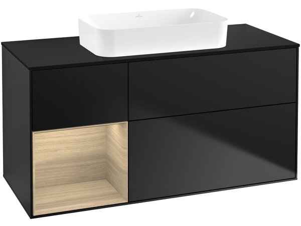 Tvättställsskåp Villeroy &amp Boch Finion med 3 Lådor Hylla och Bänkskiva för Fristående Tvättställ