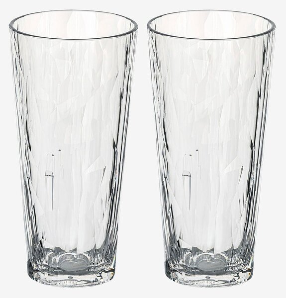 Koziol - Dricksglas plast Club No . 19 250 ml kristallklart 2-pack - Transparent - Dricksglas - Från Homeroom