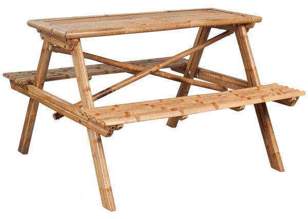 Picknickbord 115x115x81 cm bambu