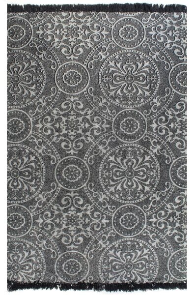 Kelimmatta bomull 160x230 cm med mönster grå