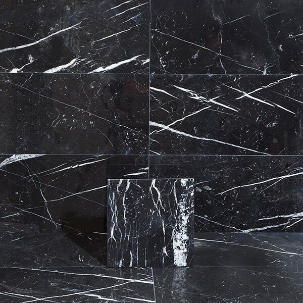 Marmor Arredo Nero Marquina Svart Polerad 30x30 cm