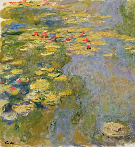 Monet, Claude - Konsttryck The Waterlily Pond, 1917-19 (oil on canvas), (35 x 40 cm)