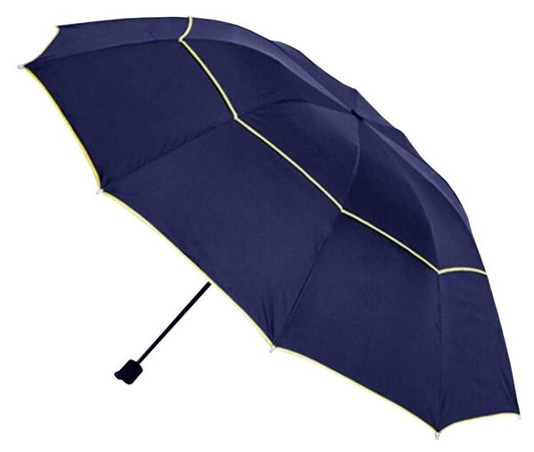 Paraply, Kompakt - 130 cm - Blå / Gul