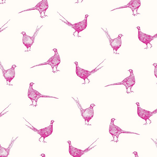 Tapet Joules Flirty Pheasants Truly Pink