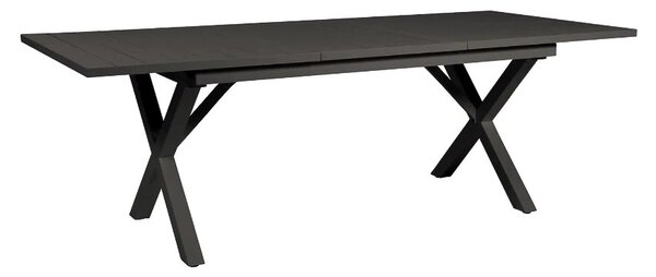 Matbord Hillmond, förlängningsbart, 160/220 cm, svart