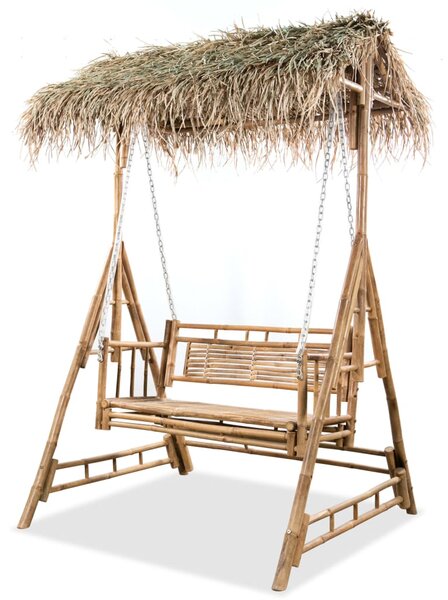 2-sits hammock med palmblad bambu 202 cm