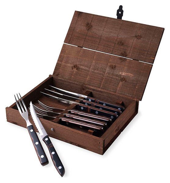 Gense Old Farmer Classic Grillbestick trä/svart 8 delar