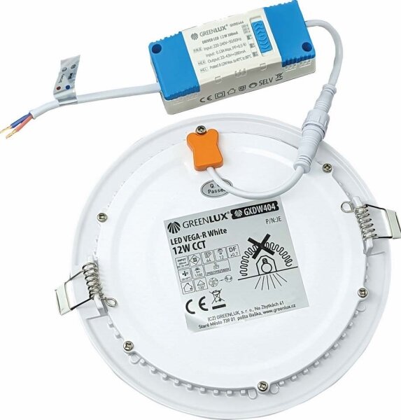 LED infälld belysning VEGA LED/12W/230V 2900/3900/5800K diameter 17,5 cm vit