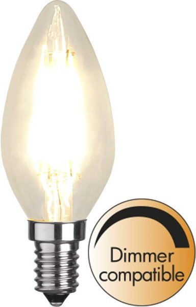 Dimbar LED-lampa sockel E14 40W C35 clear glass 2700K