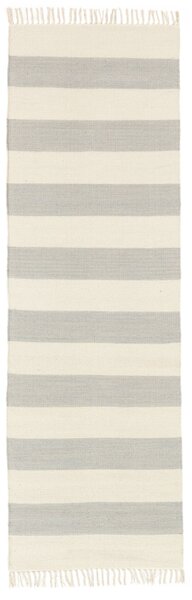 Bomull stripe Matta - Grå / Off white 80x250