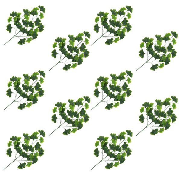 Konstgjorda blad ginkgo 10 st grön 65 cm