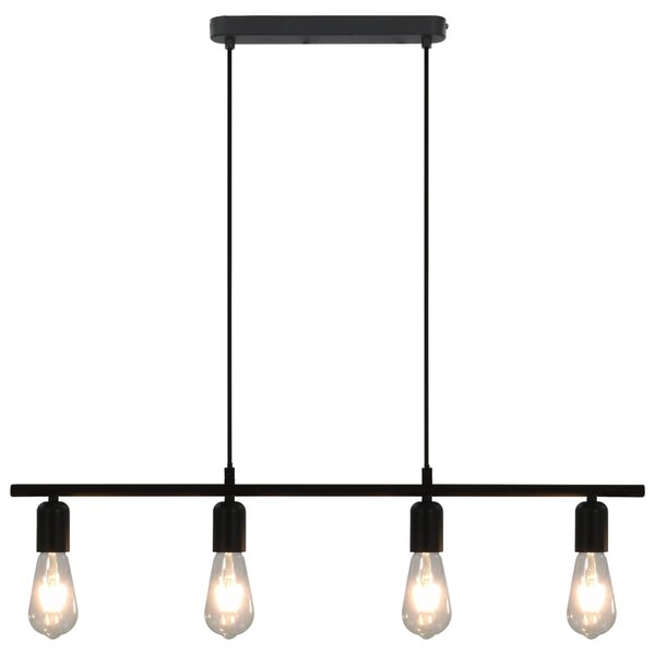 Taklampa med glödlampor 2 W svart 80 cm E27