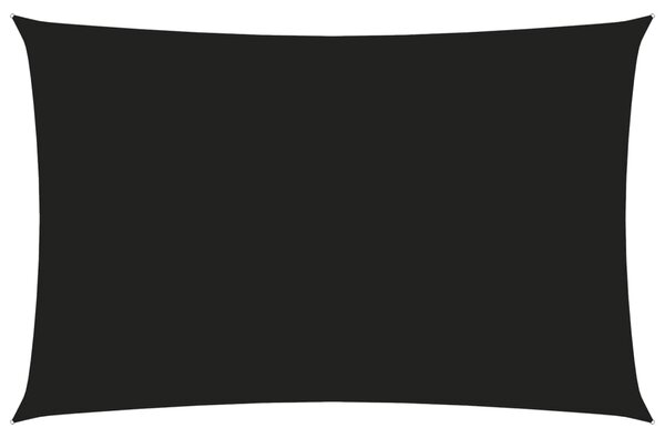 Solsegel oxfordtyg rektangulärt 3x6 m svart
