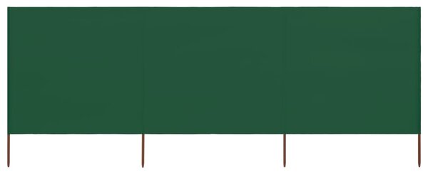 Vindskydd 3 paneler tyg 400x160 cm grön