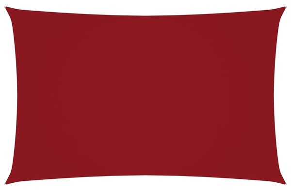 Solsegel oxfordtyg rektangulärt 3x6 m röd
