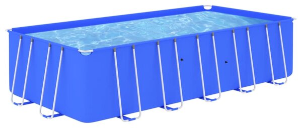 Pool med stålram 540x270x122 cm blå