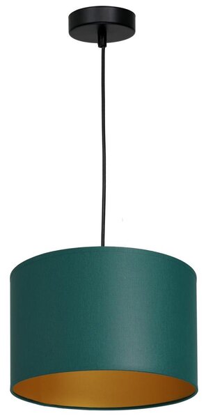 Ljuskrona med upphängningsrem ARDEN 1xE27/60W/230V diameter 25 cm grön/gyllene
