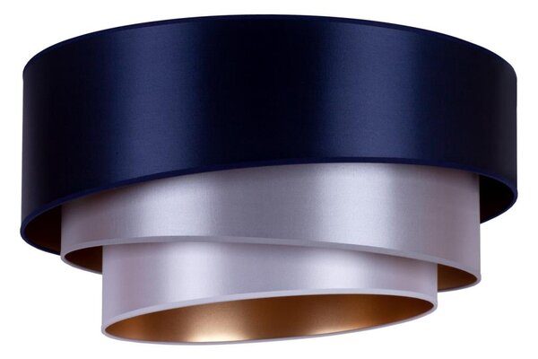 Duolla - Taklampa TRIO 3xE27/15W/230V diameter 60 cm blå/silver/koppar