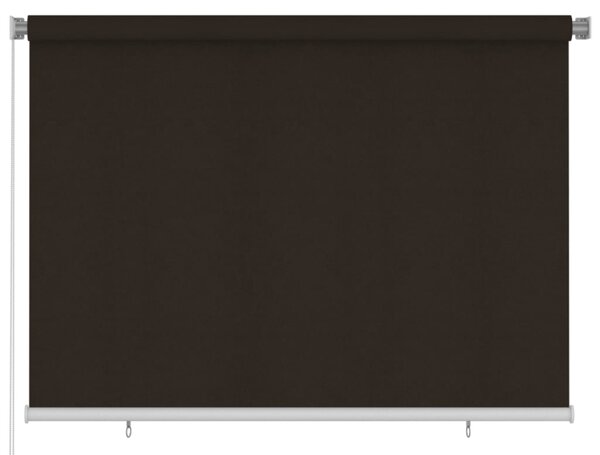 Rullgardin utomhus 200x140 cm brun HDPE