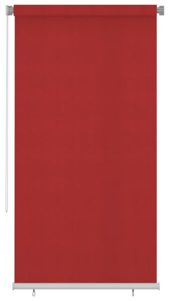 Rullgardin utomhus 120x230 cm röd HDPE